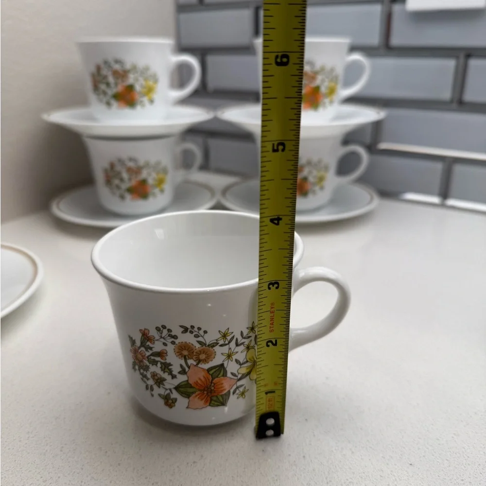 Vintage Corelle Indian Summer Cups and Saucers 1970s 1980s - Picture 9 of 9